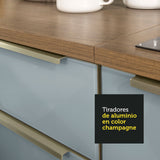 Mueble Superior de Cocina Lux Marrón y Gris 120x66cm con Cuatro Entrepaños y Dos Puertas - MUEBLES SUPERIORES DE COCINA | Bylmo