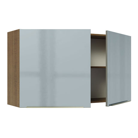 Mueble Superior de Cocina Lux Marrón y Gris 120x66cm con Cuatro Entrepaños y Dos Puertas - MUEBLES SUPERIORES DE COCINA | Bylmo