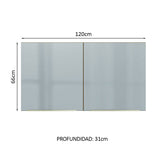 Mueble Superior de Cocina Lux Marrón y Gris 120x66cm con Cuatro Entrepaños y Dos Puertas - MUEBLES SUPERIORES DE COCINA | Bylmo