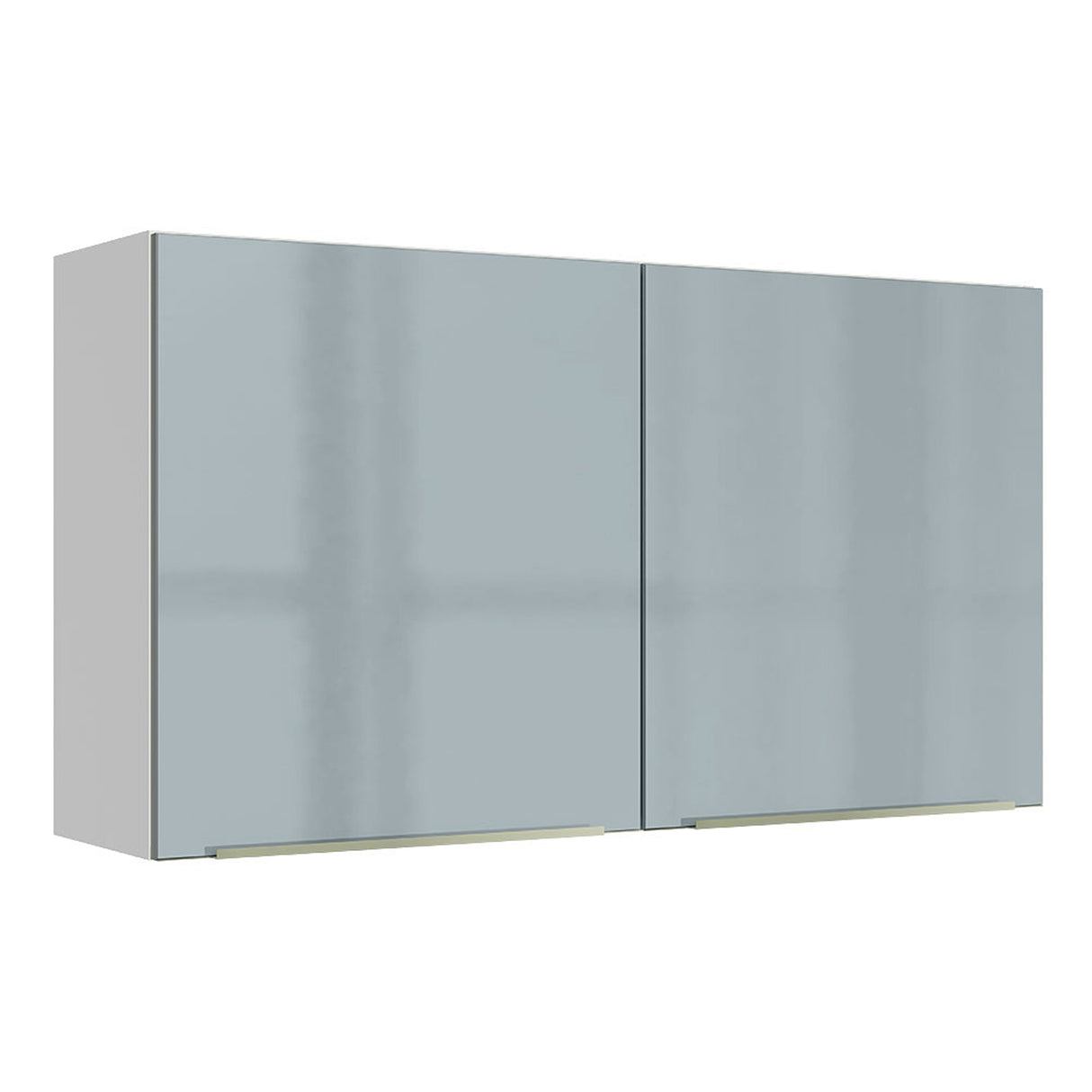 Mueble Superior de Cocina Lux Blanco y Gris 120x66cm con Cuatro Entrepaños y Dos Puertas - MUEBLES SUPERIORES DE COCINA | Bylmo