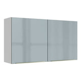 Mueble Superior de Cocina Lux Blanco y Gris 120x66cm con Cuatro Entrepaños y Dos Puertas - MUEBLES SUPERIORES DE COCINA | Bylmo