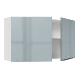 Mueble Superior de Cocina Lux Blanco y Gris 120x66cm con Cuatro Entrepaños y Dos Puertas - MUEBLES SUPERIORES DE COCINA | Bylmo