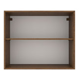 Mueble Superior de Cocina Agata Marrón y Gris 80x66cm con Dos Entrepaños y Dos Puertas - MUEBLES SUPERIORES DE COCINA | Bylmo