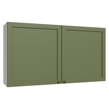 Mueble Superior de Cocina Vik Blanco y Verde 120x66cm con Cuatro Entrepaños y Dos Puertas - MUEBLES SUPERIORES DE COCINA | Bylmo