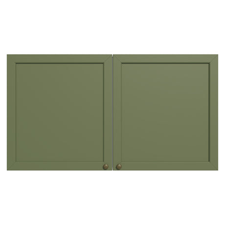 Mueble Superior de Cocina Vik Blanco y Verde 120x66cm con Cuatro Entrepaños y Dos Puertas - MUEBLES SUPERIORES DE COCINA | Bylmo