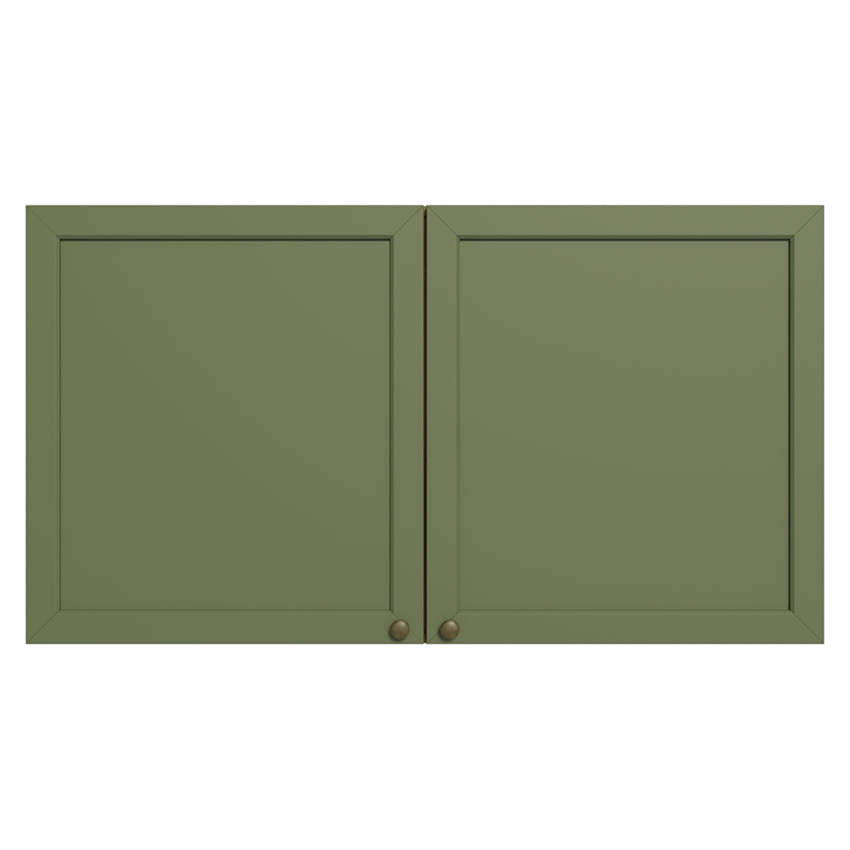 Mueble Superior de Cocina Vik Marrón y Verde 120x66cm con Cuatro Entrepaños y Dos Puertas