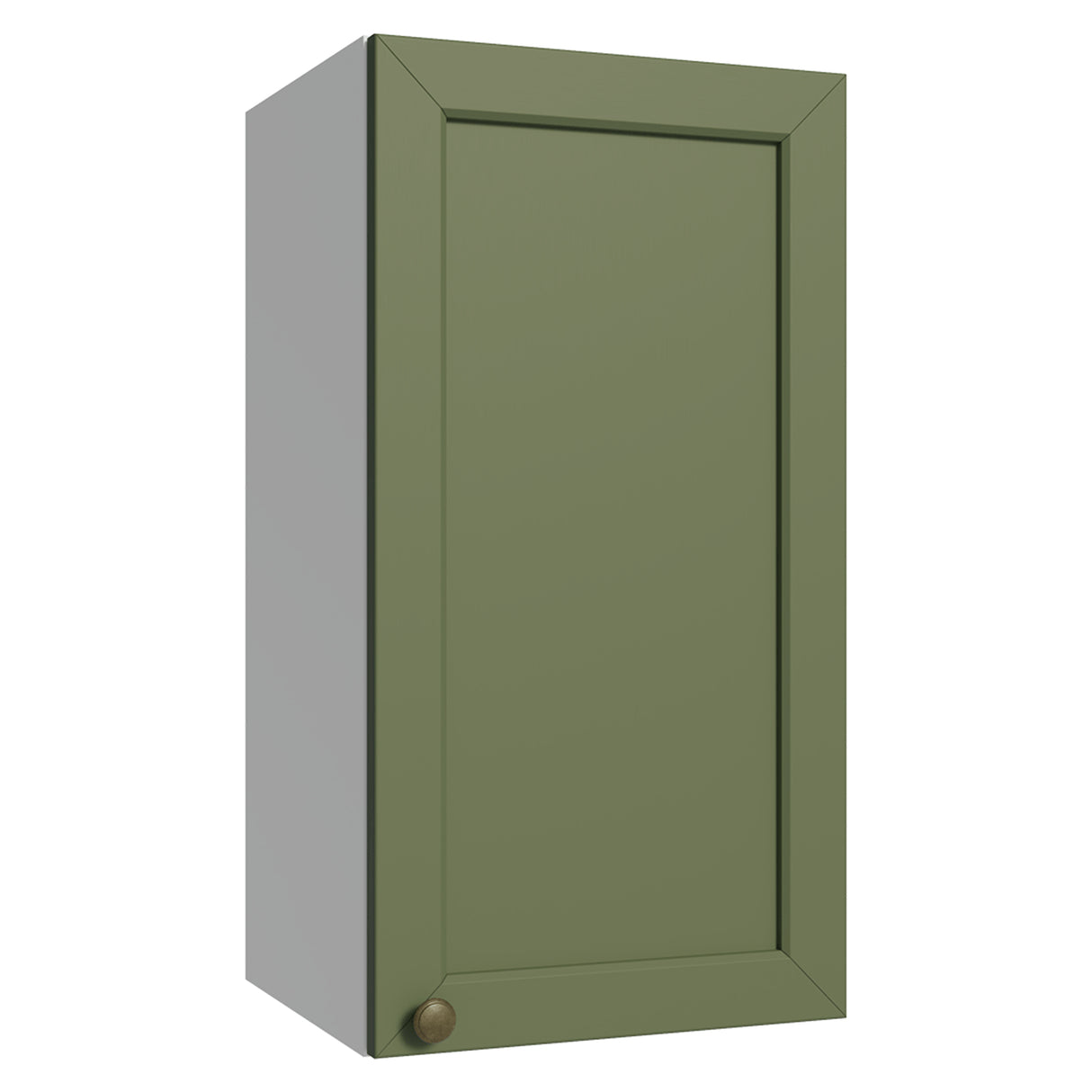 Mueble Superior de Cocina Vik Blanco y Verde 35x66cm con Dos Entrepaños y Una Puerta - MUEBLES SUPERIORES DE COCINA | Bylmo