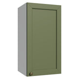 Mueble Superior de Cocina Vik Blanco y Verde 35x66cm con Dos Entrepaños y Una Puerta - MUEBLES SUPERIORES DE COCINA | Bylmo