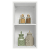 Mueble Superior de Cocina Vik Blanco y Verde 35x66cm con Dos Entrepaños y Una Puerta - MUEBLES SUPERIORES DE COCINA | Bylmo