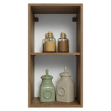 Mueble Superior de Cocina Vik Marrón y Verde 35x66cm con Dos Entrepaños y Una Puerta - MUEBLES SUPERIORES DE COCINA | Bylmo