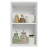 Mueble Superior de Cocina Vik Blanco y Gris 40x66cm con Dos Entrepaños y Una Puerta - MUEBLES SUPERIORES DE COCINA | Bylmo