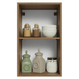Mueble Superior de Cocina Vik Marrón y Gris 40x66cm con Dos Entrepaños y Una Puerta - MUEBLES SUPERIORES DE COCINA | Bylmo