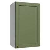 Mueble Superior de Cocina Vik Blanco y Verde 40x66cm con Dos Entrepaños y Una Puerta - MUEBLES SUPERIORES DE COCINA | Bylmo