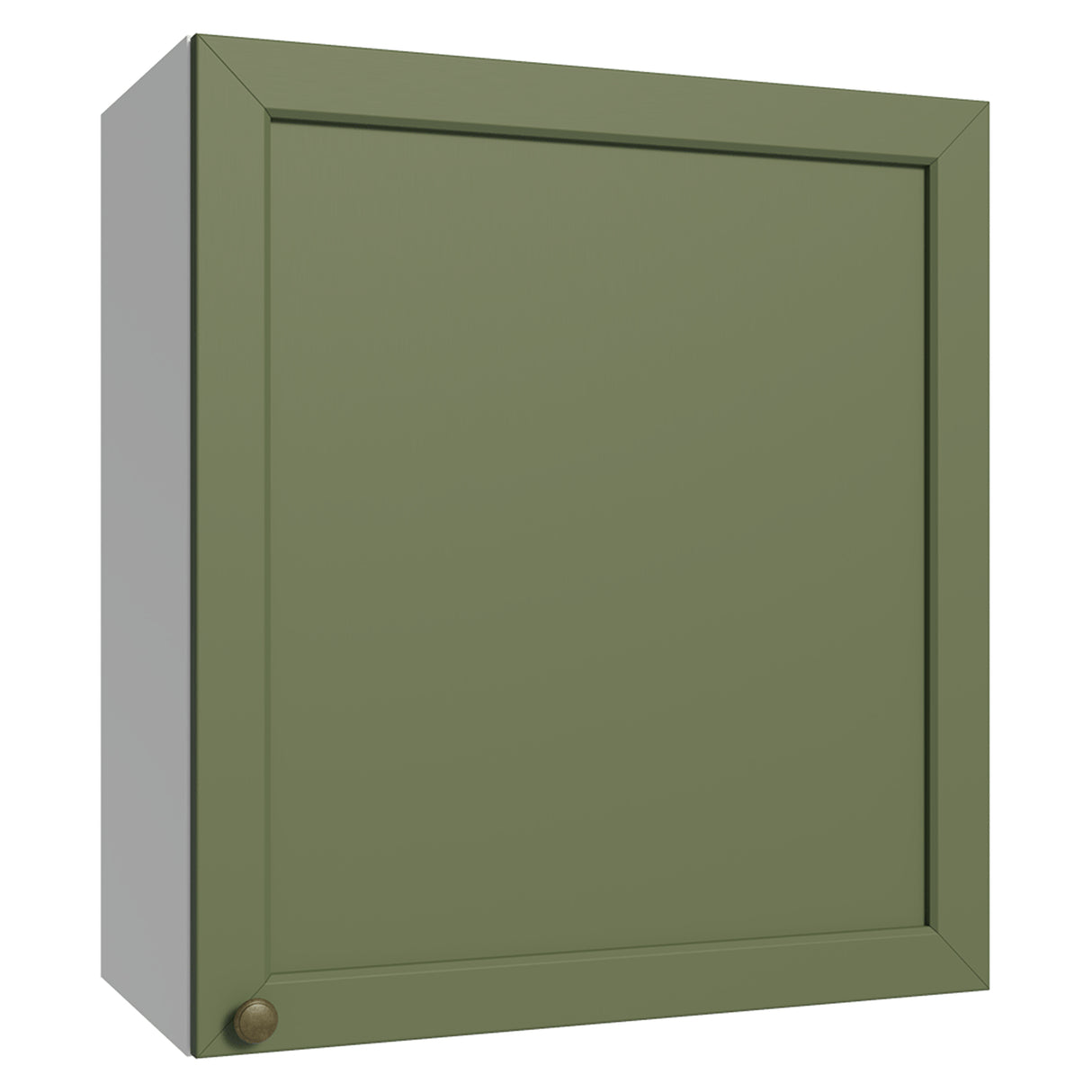 Mueble Superior de Cocina Vik Blanco y Verde 60x66cm con Dos Entrepaños y Una Puerta - MUEBLES SUPERIORES DE COCINA | Bylmo