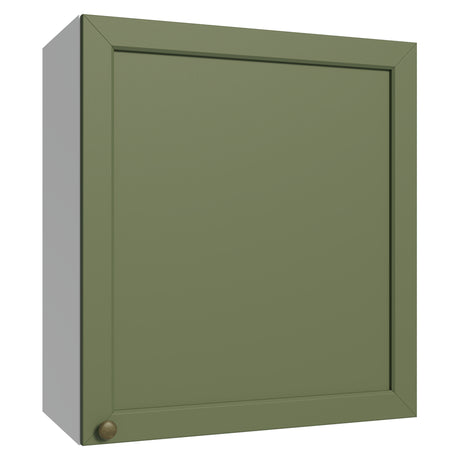 Mueble Superior de Cocina Vik Blanco y Verde 60x66cm con Dos Entrepaños y Una Puerta - MUEBLES SUPERIORES DE COCINA | Bylmo
