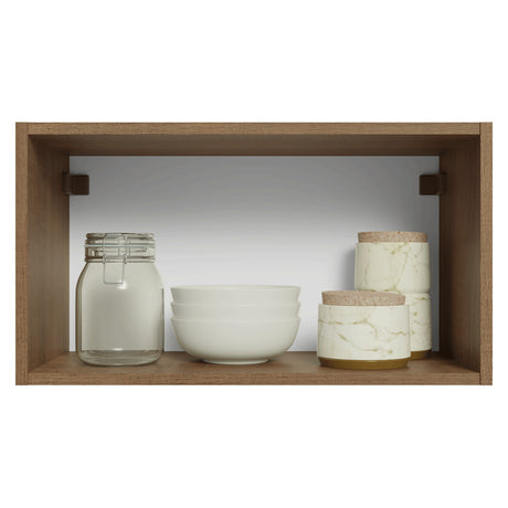 Mueble Superior de Cocina Vik Marrón y Gris 60x33cm con Un Entrepaño y Una Puerta - MUEBLES SUPERIORES DE COCINA | Bylmo