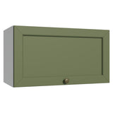 Mueble Superior de Cocina Vik Blanco y Verde 60x33cm con Un Entrepaño y Una Puerta - MUEBLES SUPERIORES DE COCINA | Bylmo