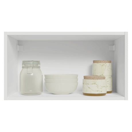 Mueble Superior de Cocina Vik Blanco y Verde 60x33cm con Un Entrepaño y Una Puerta - MUEBLES SUPERIORES DE COCINA | Bylmo