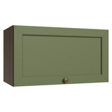 Mueble Superior de Cocina Vik Marrón y Verde 60x33cm con Un Entrepaño y Una Puerta