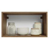 Mueble Superior de Cocina Vik Marrón y Verde 60x33cm con Un Entrepaño y Una Puerta