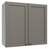 Mueble Superior de Cocina Vik Blanco y Gris 70x66cm con Dos Entrepaños y Dos Puertas