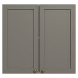 Mueble Superior de Cocina Vik Blanco y Gris 70x66cm con Dos Entrepaños y Dos Puertas