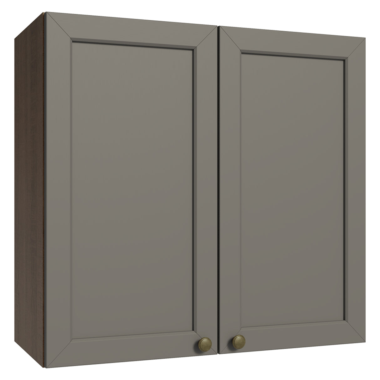 Mueble Superior de Cocina Vik Marrón y Gris 70x66cm con Dos Entrepaños y Dos Puertas - MUEBLES SUPERIORES DE COCINA | Bylmo