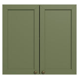 Mueble Superior de Cocina Vik Marrón y Verde 70x66cm con Dos Entrepaños y Dos Puertas