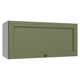 Mueble Superior de Cocina Vik Blanco y Verde 70x33cm con Un Entrepaño y Una Puerta - MUEBLES SUPERIORES DE COCINA | Bylmo