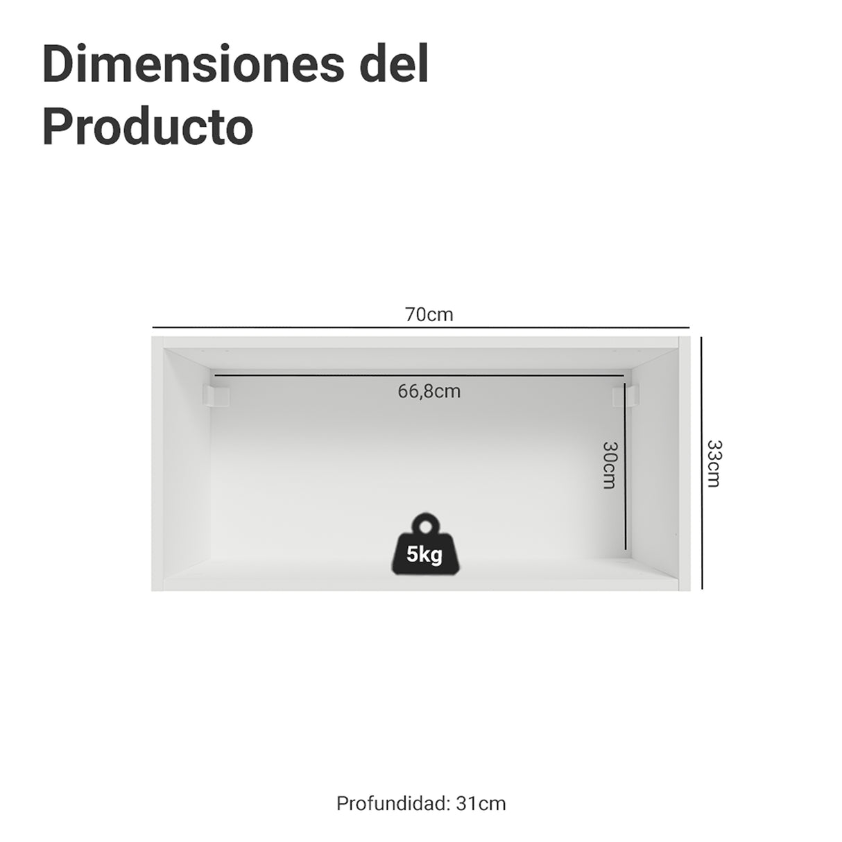 Mueble Superior de Cocina Vik Blanco y Verde 70x33cm con Un Entrepaño y Una Puerta - MUEBLES SUPERIORES DE COCINA | Bylmo