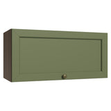Mueble Superior de Cocina Vik Marrón y Verde 70x33cm con Un Entrepaño y Una Puerta - MUEBLES SUPERIORES DE COCINA | Bylmo