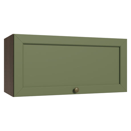 Mueble Superior de Cocina Vik Marrón y Verde 70x33cm con Un Entrepaño y Una Puerta - MUEBLES SUPERIORES DE COCINA | Bylmo