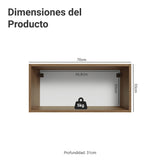 Mueble Superior de Cocina Vik Marrón y Verde 70x33cm con Un Entrepaño y Una Puerta - MUEBLES SUPERIORES DE COCINA | Bylmo