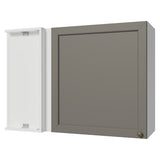 Mueble Superior de Cocina Vik Blanco y Gris 94x66cm con Dos Entrepaños y Una Puerta - MUEBLES SUPERIORES DE COCINA | Bylmo
