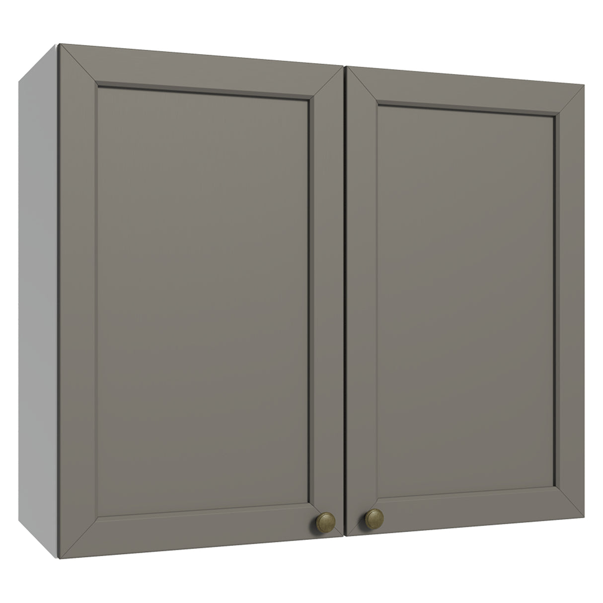 Mueble Superior de Cocina Vik Blanco y Gris 80x66cm con Dos Entrepaños y Dos Puertas - MUEBLES SUPERIORES DE COCINA | Bylmo