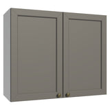 Mueble Superior de Cocina Vik Blanco y Gris 80x66cm con Dos Entrepaños y Dos Puertas - MUEBLES SUPERIORES DE COCINA | Bylmo