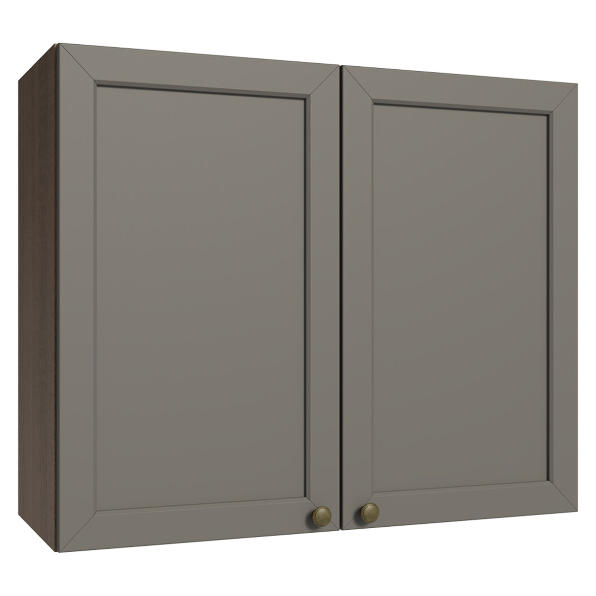 Mueble Superior de Cocina Vik Marrón y Gris 80x66cm con Dos Entrepaños y Dos Puertas