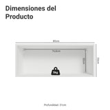 Mueble Superior de Cocina Vik Blanco y Gris 80x33cm con Un Entrepaño y Una Puerta - MUEBLES SUPERIORES DE COCINA | Bylmo