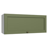 Mueble Superior de Cocina Vik Blanco y Verde 80x33cm con Un Entrepaño y Una Puerta - MUEBLES SUPERIORES DE COCINA | Bylmo