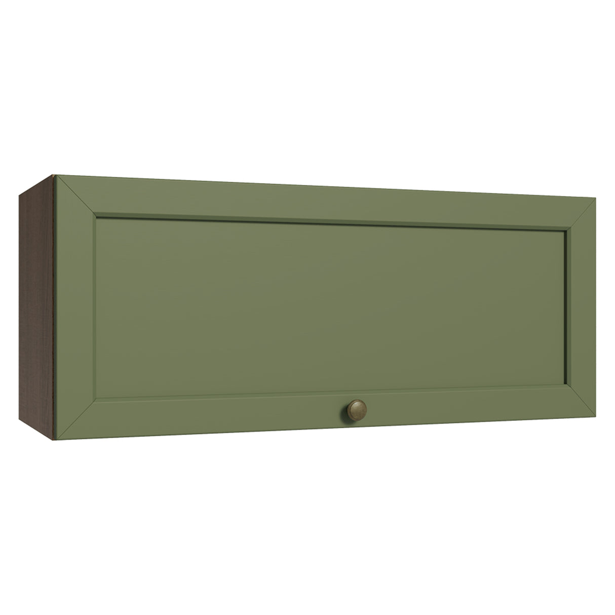 Mueble Superior de Cocina Vik Marrón y Verde 80x33cm con Un Entrepaño y Una Puerta - MUEBLES SUPERIORES DE COCINA | Bylmo