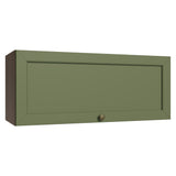Mueble Superior de Cocina Vik Marrón y Verde 80x33cm con Un Entrepaño y Una Puerta - MUEBLES SUPERIORES DE COCINA | Bylmo
