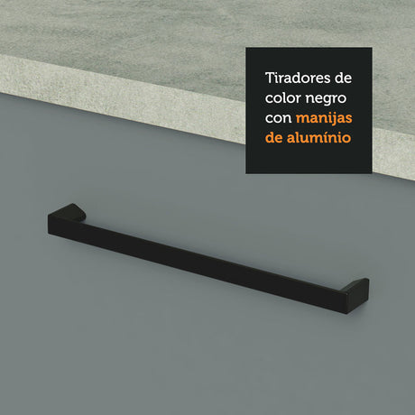 Gabinete de Cocina Agata Blanco y Gris 40x81cm sin Mesón sin Pozuelo y con Tres Cajones - MUEBLES INFERIORES DE COCINA | Bylmo