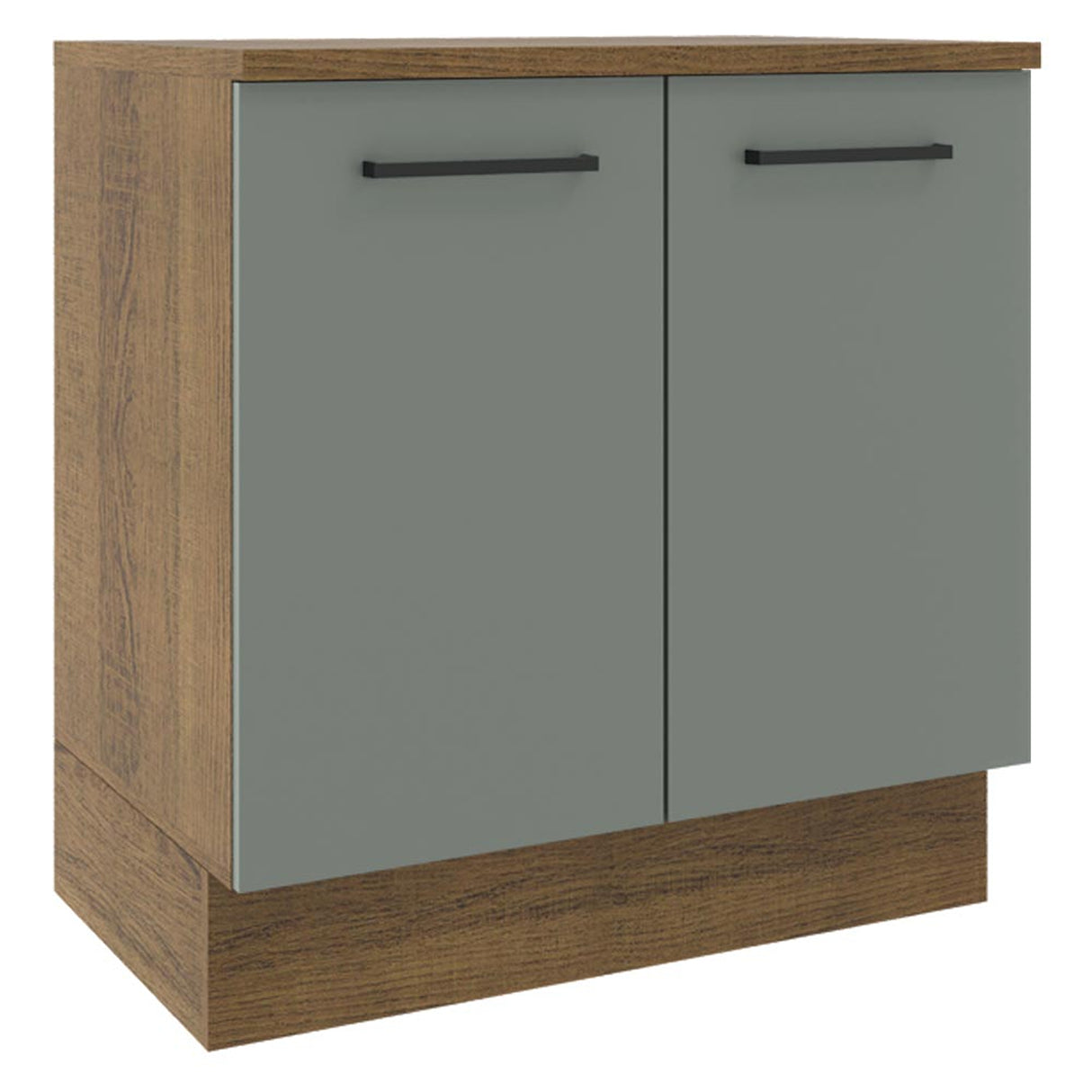 Gabinete de Cocina Agata Marrón y Gris 80x84cm sin Mesón sin Pozuelo - MUEBLES INFERIORES DE COCINA | Bylmo