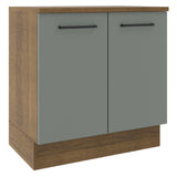 Gabinete de Cocina Agata Marrón y Gris 80x84cm sin Mesón sin Pozuelo - MUEBLES INFERIORES DE COCINA | Bylmo
