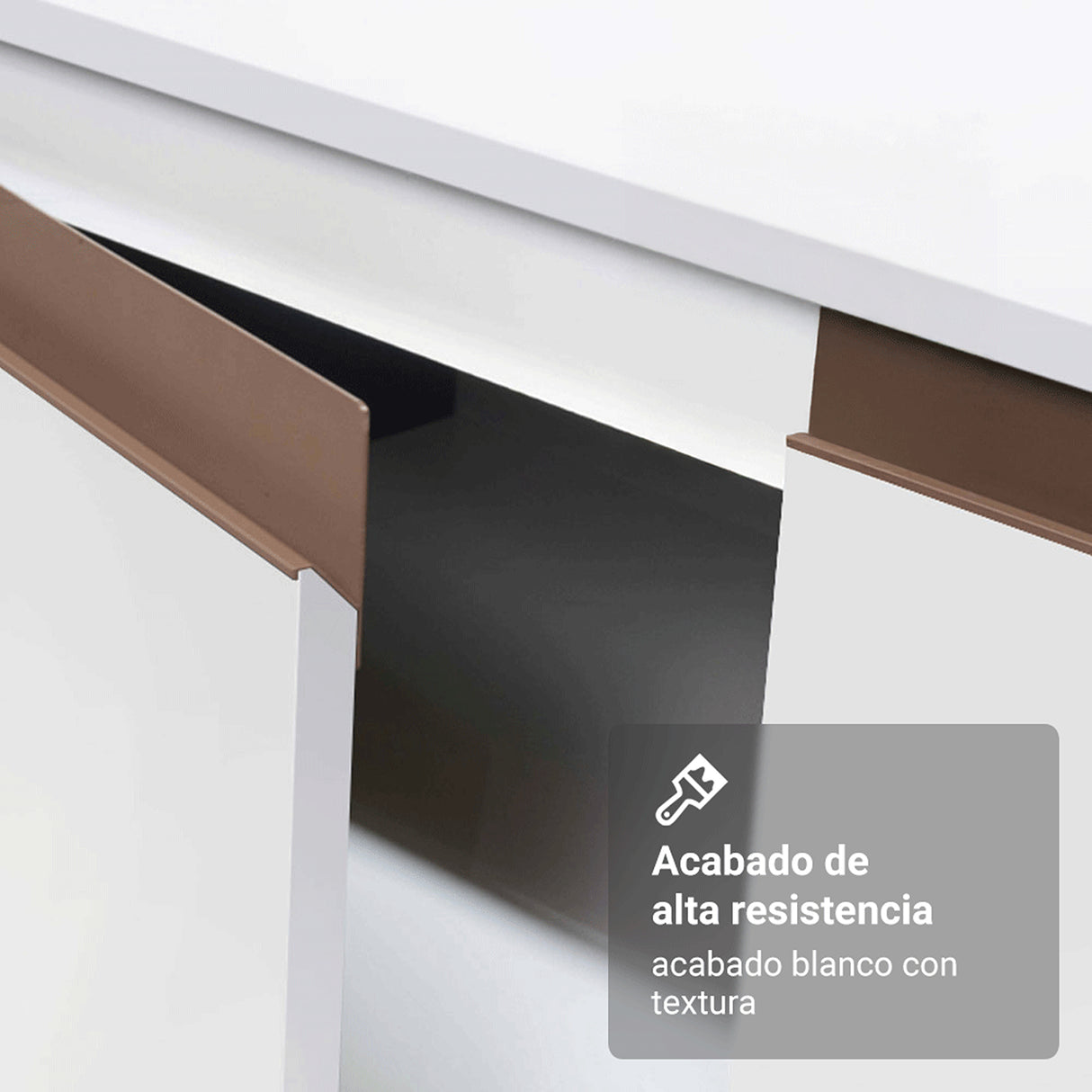 Set X 3 Muebles Inferiores de Cocina Reims Blanco 240x83cm sin Mesón sin Pozuelo y con Seis Cajones - MUEBLES INFERIORES DE COCINA | Bylmo