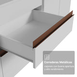 Set X 3 Muebles Inferiores de Cocina Reims Blanco 240x83cm sin Mesón sin Pozuelo y con Seis Cajones - MUEBLES INFERIORES DE COCINA | Bylmo