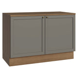 Gabinete de Cocina Vik Marrón y Gris 120x84cm con Mesón de Madera Aglomerada MDP sin Pozuelo