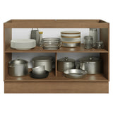 Gabinete de Cocina Vik Marrón y Verde 120x81cm sin Mesón sin Pozuelo - MUEBLES INFERIORES DE COCINA | Bylmo