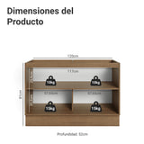 Gabinete de Cocina Vik Marrón y Verde 120x81cm sin Mesón sin Pozuelo - MUEBLES INFERIORES DE COCINA | Bylmo