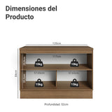 Gabinete de Cocina Vik Marrón y Verde 120x84cm con Mesón de Madera Aglomerada MDP sin Pozuelo - MUEBLES INFERIORES DE COCINA | Bylmo
